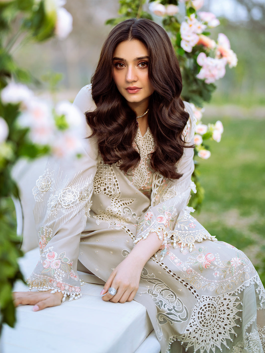 Bin Ilyas | Freesia Embroidered Lawn 25 | 104 - B - House Of Hania