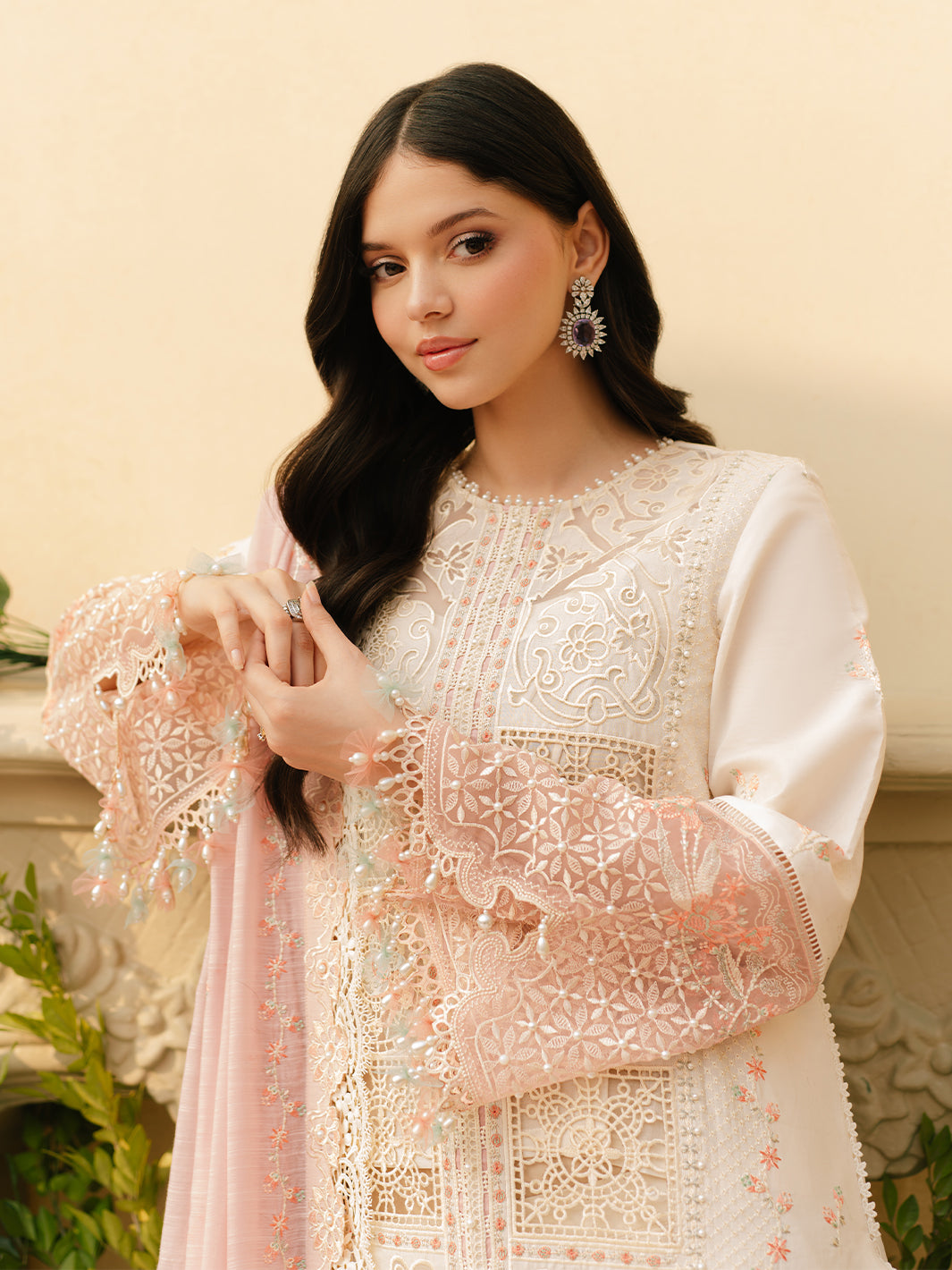 Bin Ilyas | Freesia Embroidered Lawn 25 | 107 - B - House Of Hania