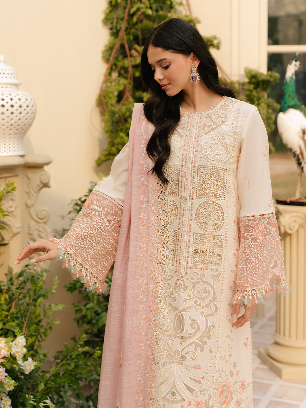 Bin Ilyas | Freesia Embroidered Lawn 25 | 107 - B - House Of Hania