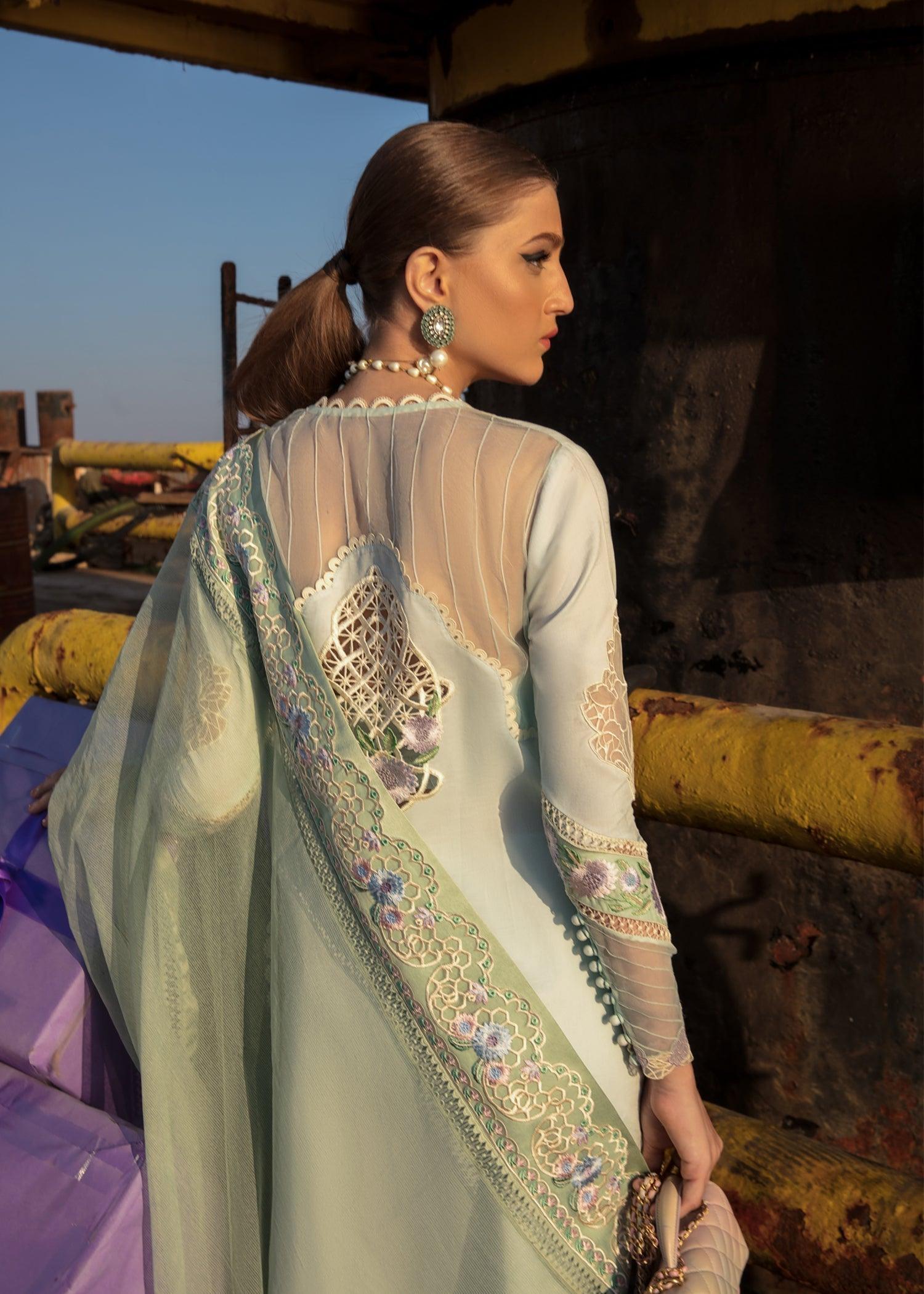 CRIMSON Embroidered Lawn  Summery Medley - D6 B - House Of Hania