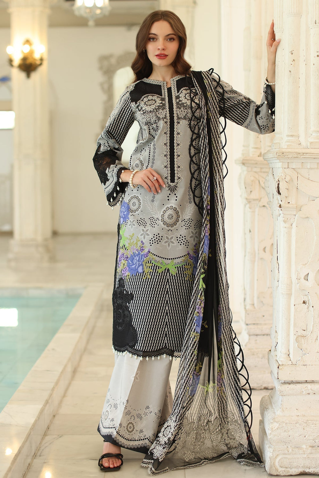 Charizma | Aniq Lawn Collection | AN5-02 - House Of Hania