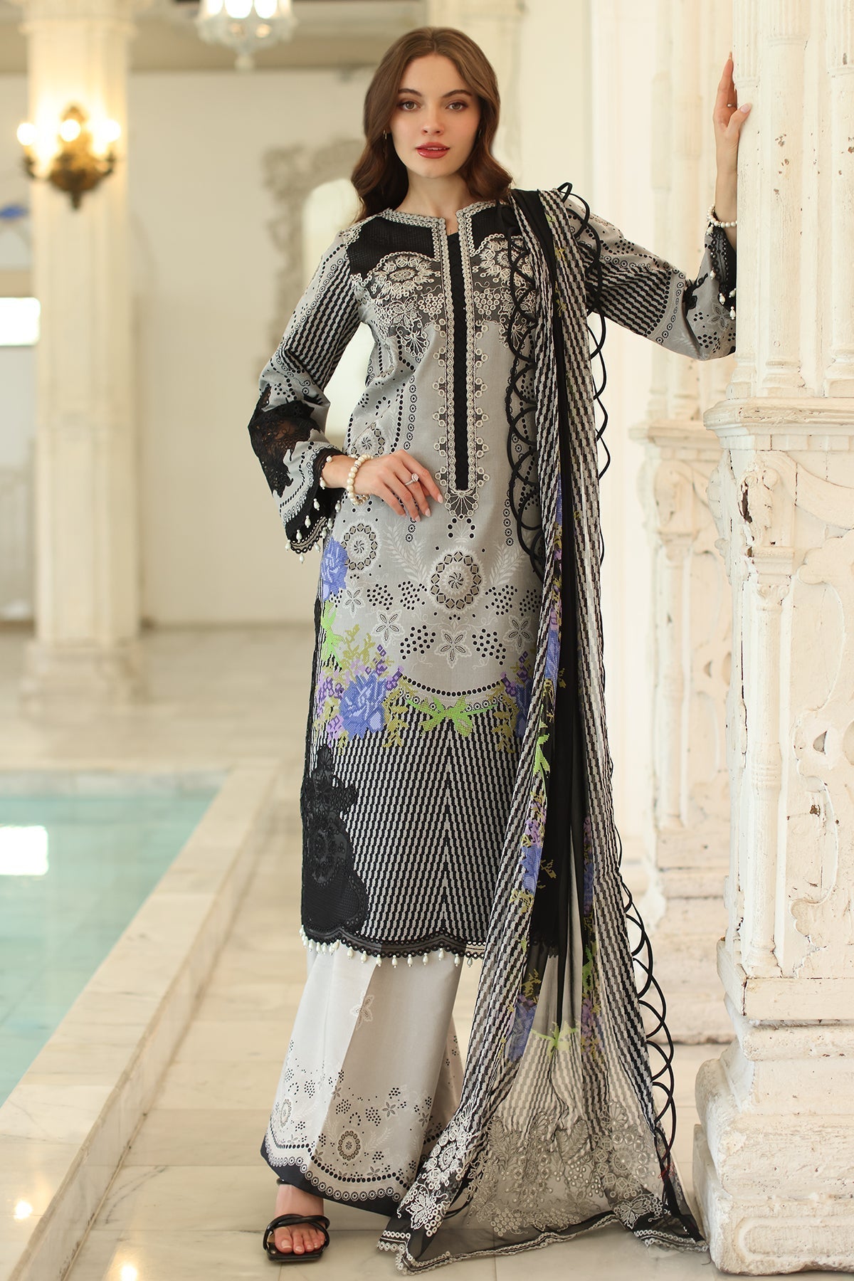 Charizma | Aniq Lawn Collection | AN5-02 - House Of Hania