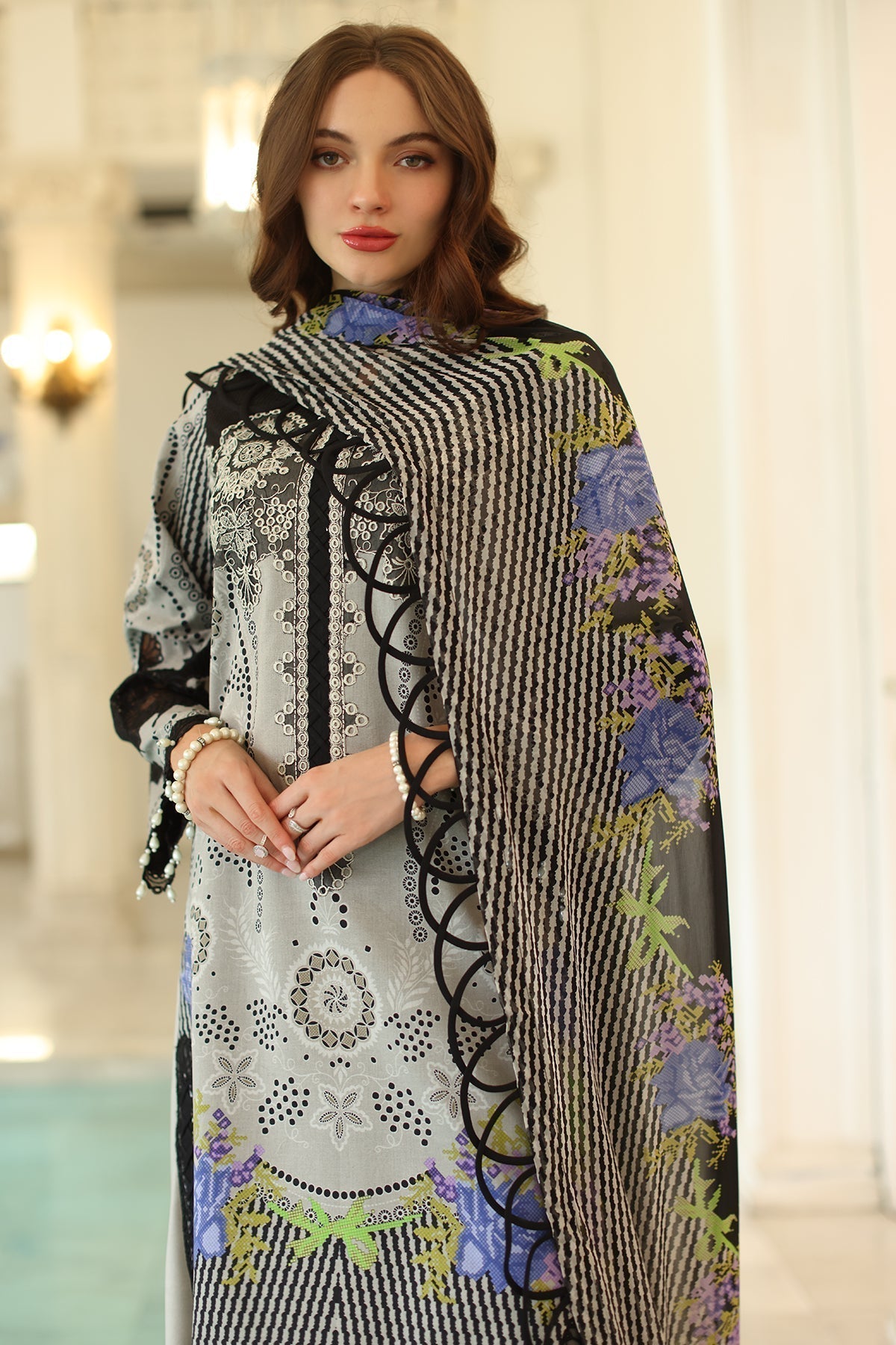 Charizma | Aniq Lawn Collection | AN5-02 - House Of Hania