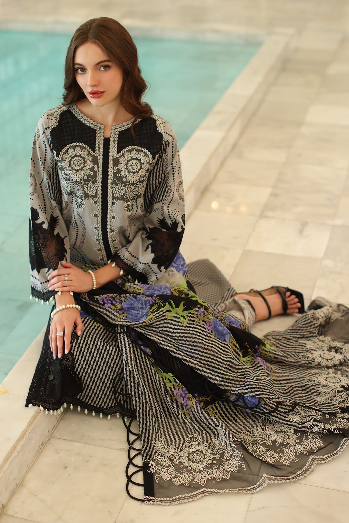 Charizma | Aniq Lawn Collection | AN5-02 - House Of Hania