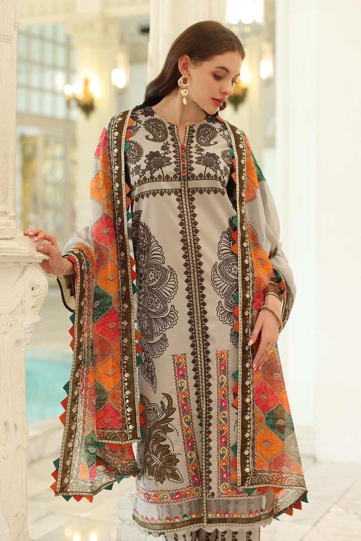 Charizma | Aniq Lawn Collection | AN5-08 - House Of Hania