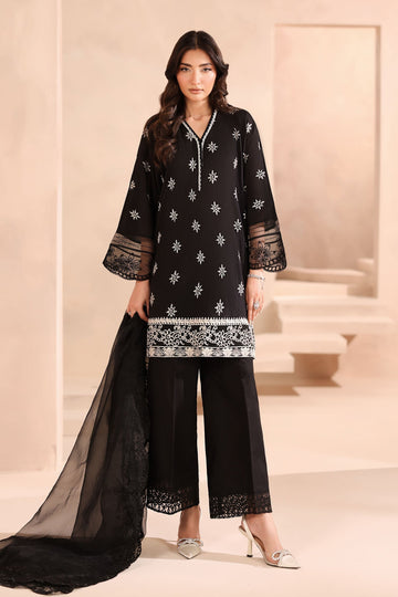 Maria B | Pre Fall Dresses | 3 Piece Embroidered Lawn Suit Black