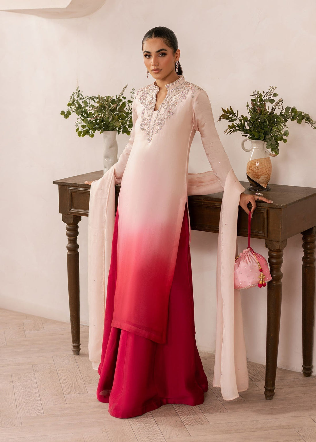 Dastoor | Rania Luxury Pret 25 | Coral - House Of Hania