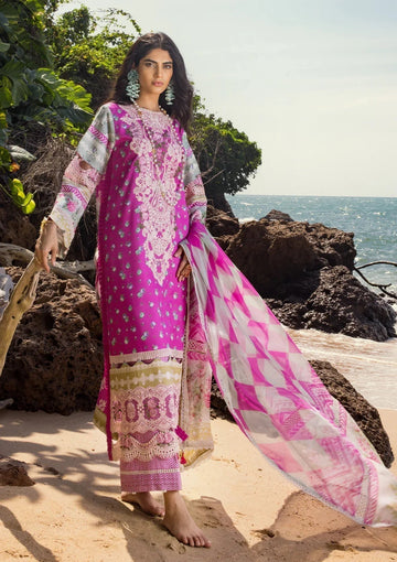 ELAF Signature Embroidered Lawn 3Pc Suit ESL-04B ENCHANTMENT - House Of Hania