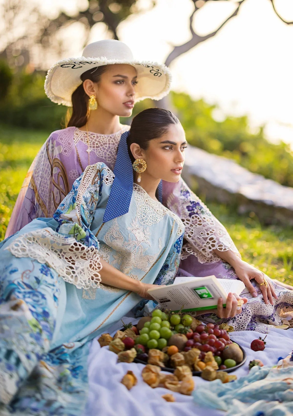 ELAF Signature Embroidered Lawn Unstitched 3Pc Suit ESL-07A CUPID - House Of Hania