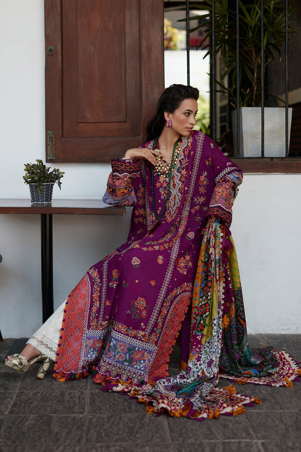 ELAN-AALIA (EL23-08 B)-LAWN COLLECTION'23 - House Of Hania