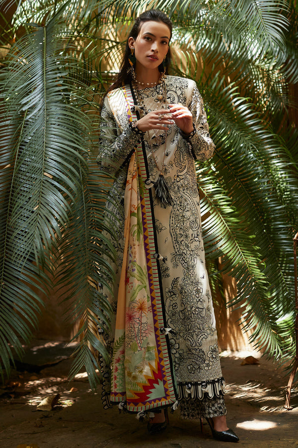 ELAN-KAIA (EL23-07 A)-LAWN COLLECTION'23 - House Of Hania