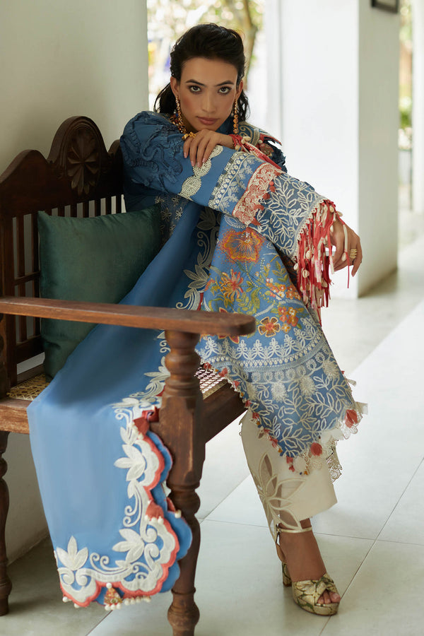 ELAN-ZIVA (EL23-03 B)-LAWN COLLECTION'23 - House Of Hania