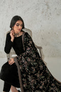EMBROIDERED VELVET SHAWL VS-33 - House Of Hania