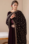 EMBROIDERED VELVET SHAWL VS-42 - House Of Hania