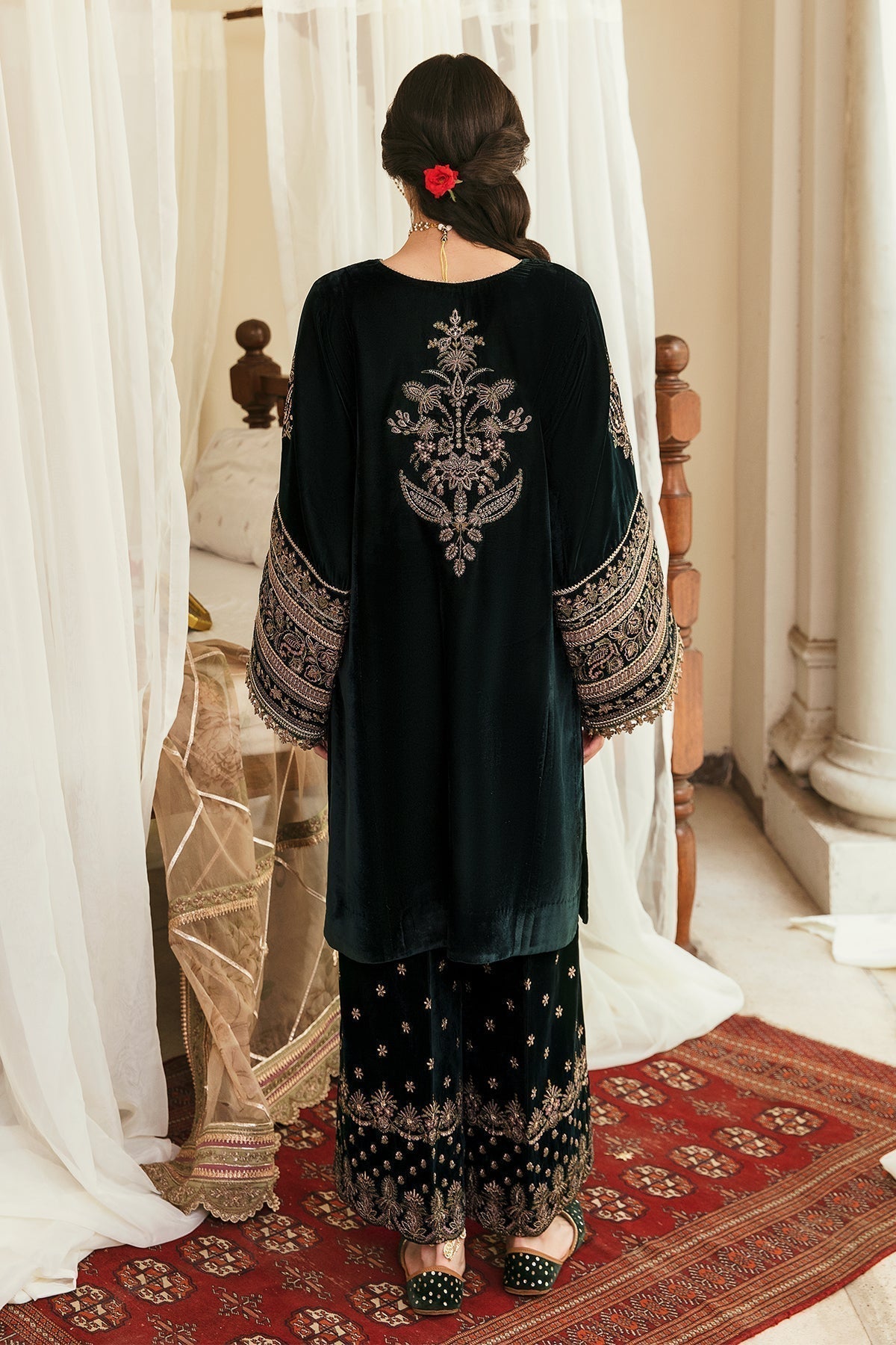 EMBROIDERED VELVET UF-249 - House Of Hania
