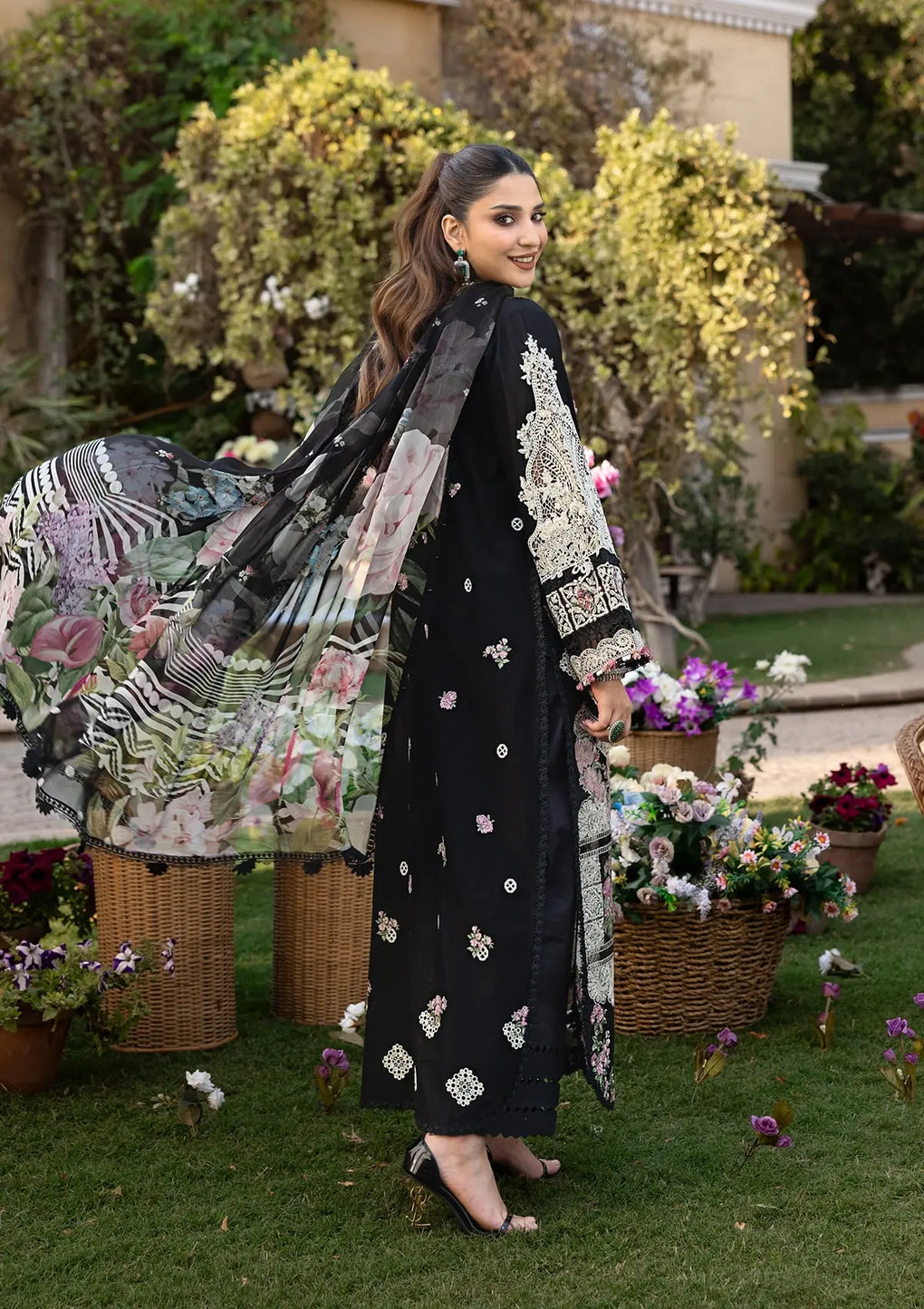 Elaf Premium | Luxury Lawn 25 | ELM-04 MAHJABEEN - House Of Hania