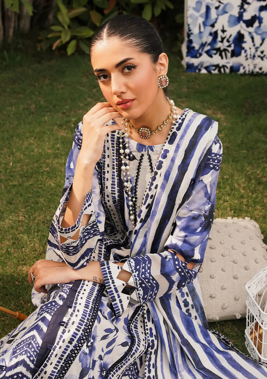 Elaf Premium | Printed Collection 24 | EEP-07A - Shadow Sisters - House Of Hania