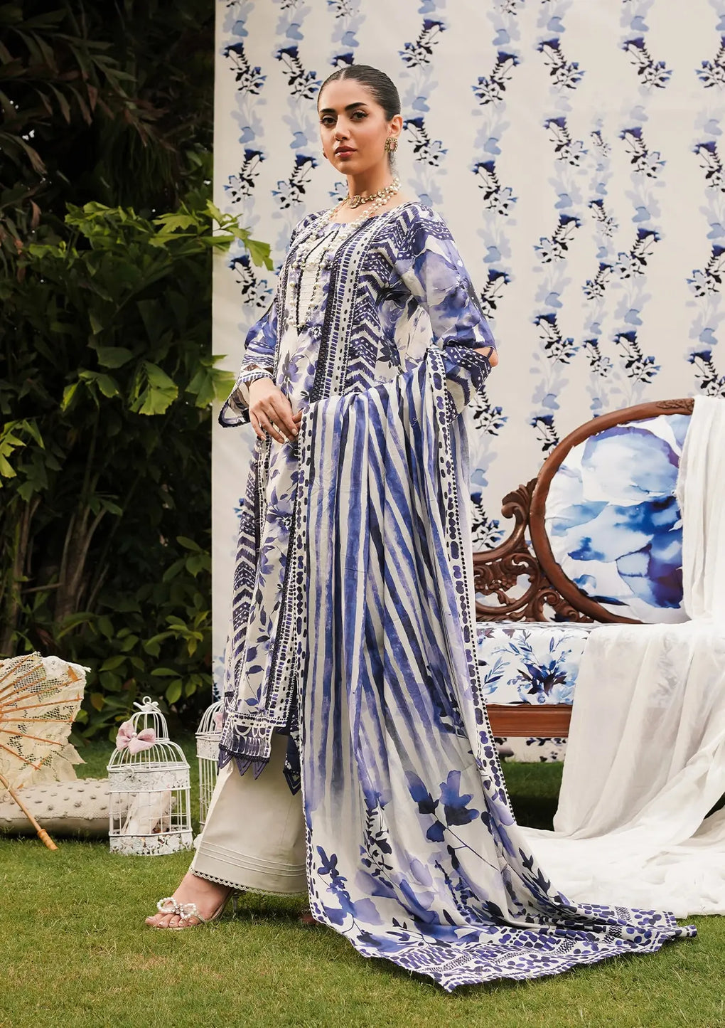 Elaf Premium | Printed Collection 24 | EEP-07A - Shadow Sisters - House Of Hania