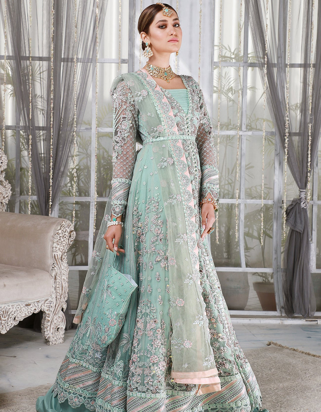 Emaan Adeel - Ice Blue - House Of Hania