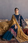 Emaan Adeel Makhmal Embroidered Velvet 3Pc Suit MK-01 SUFINA - House Of Hania