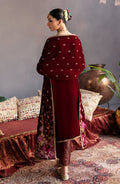 Emaan Adeel Makhmal Embroidered Velvet 3Pc Suit MK-02 ROSHANAY - House Of Hania
