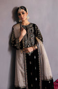 Emaan Adeel Makhmal Embroidered Velvet 3Pc Suit MK-08 AQS - House Of Hania