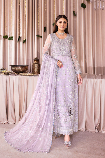 Emaan Adeel Romansiyyah Luxury Formal 3 Piece Suit RM-04 Sweet Indigo - House Of Hania
