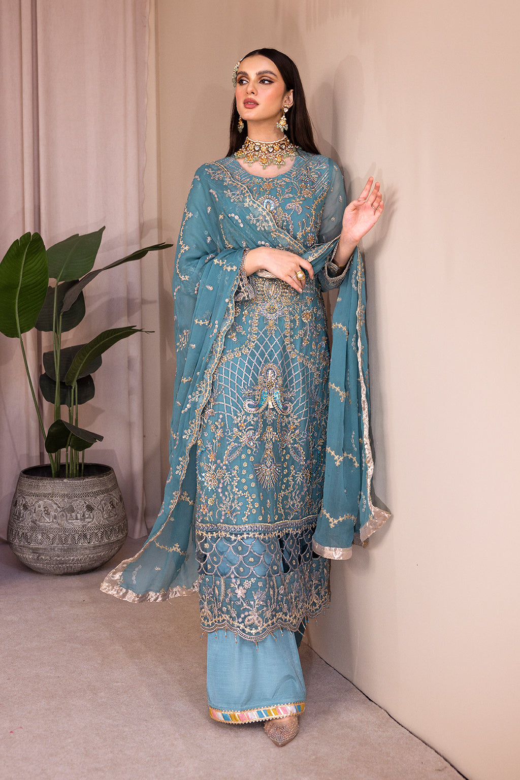 Emaan Adeel Romansiyyah Luxury Formal 3 Piece Suit RM-05 Miyasa - House Of Hania