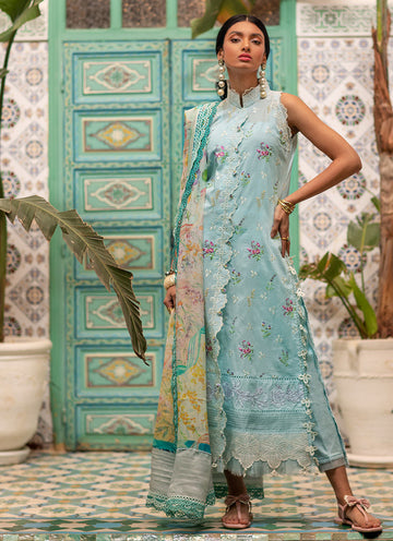 FARAH TALIB AZIZ-BIA SKY-KESH LAWN'23 - House Of Hania