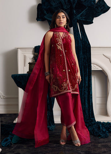 Farah Talib Aziz | Velvets The After Party | ISMAYA SHIRT AND DUPATTA - House Of Hania