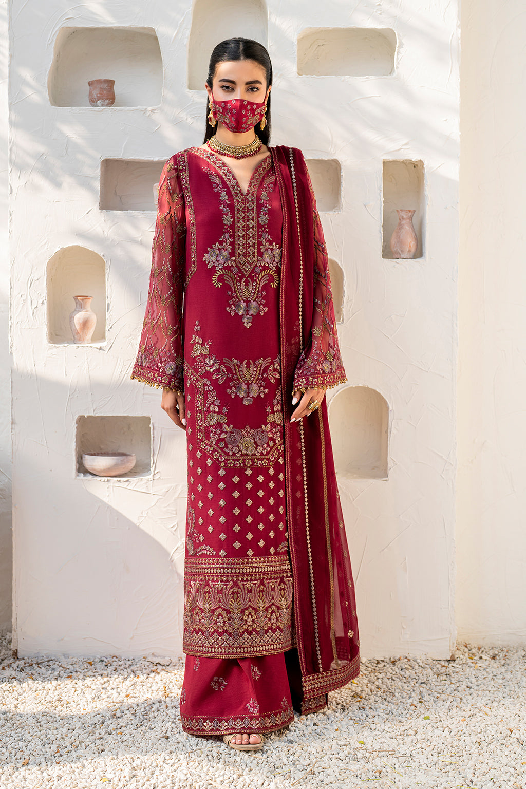 Flossie | Naqsh Formals | S-1402 (A) - House Of Hania