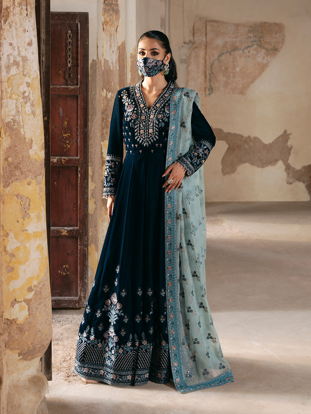 Flossie | Siara Velvet Formals | V-101 - House Of Hania