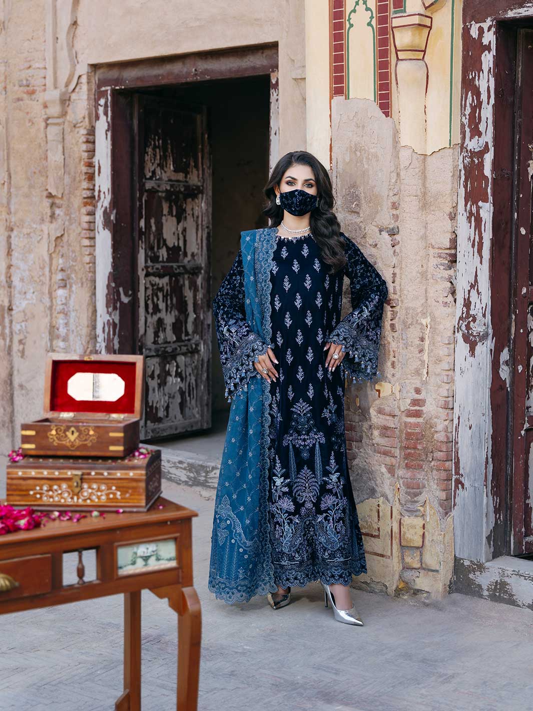 Flossie | Siara Velvet Formals | V-105 - A - House Of Hania