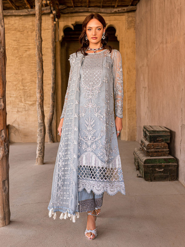 GULAAL EMBROIDERED CHIFFON-SAMARAH-04-COLLECTION'22 - House Of Hania