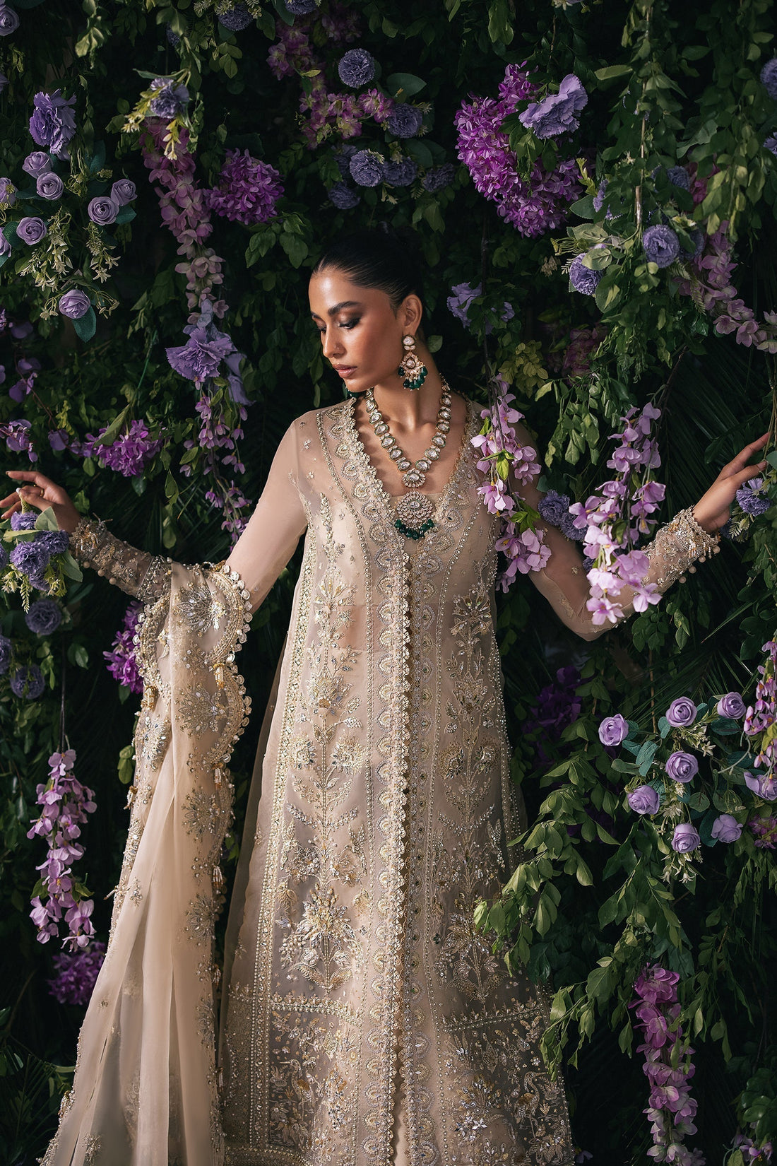 Gossamer by Zaha Embroidered Organza 3Pc Suit ZC24-06 Talia - House Of Hania