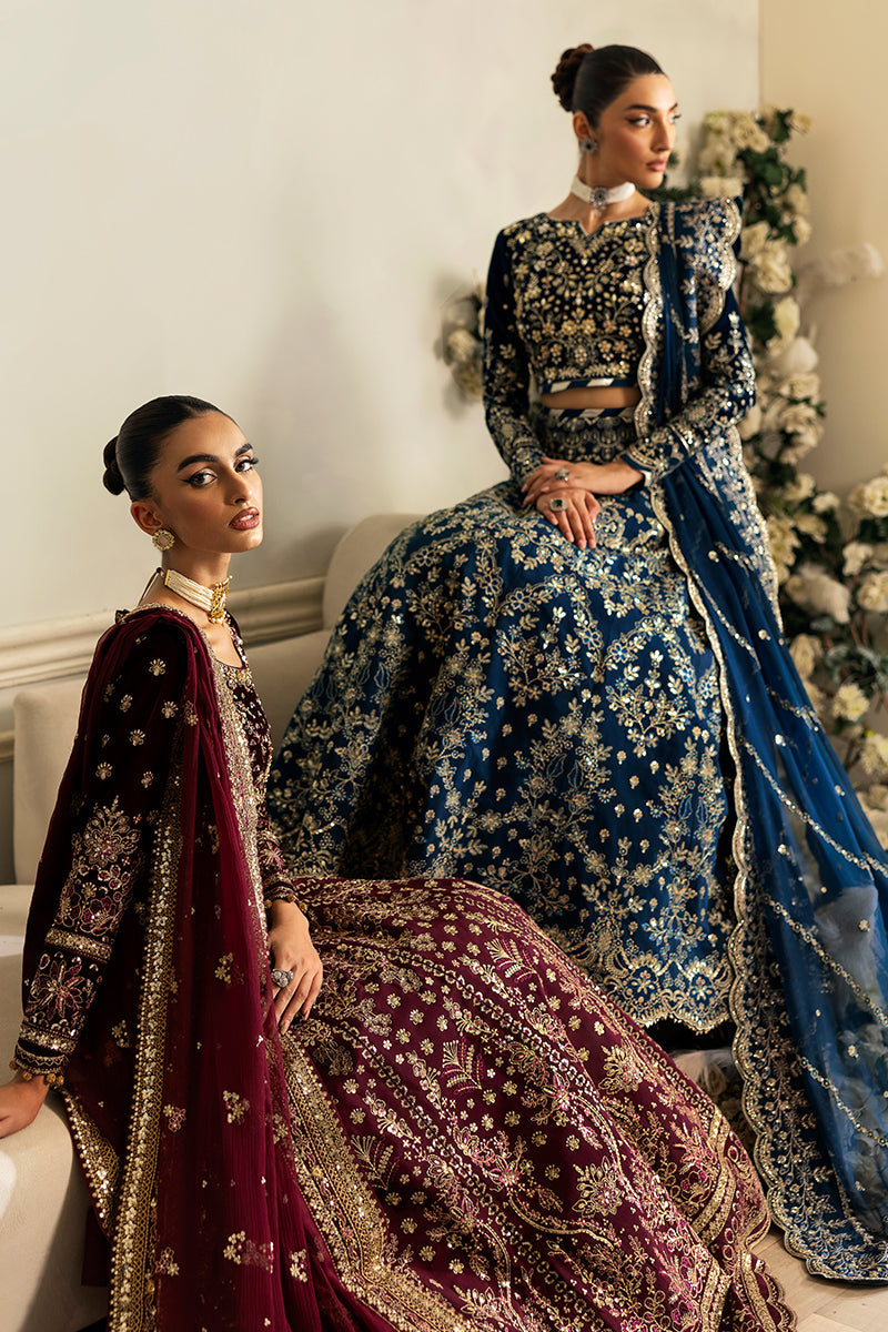 Gulaal | Celeste Velvet 24 | Carmine - House Of Hania