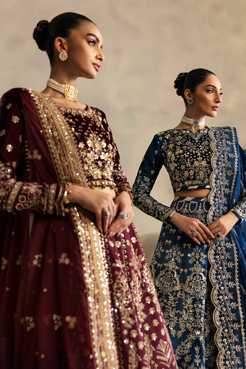 Gulaal | Celeste Velvet 24 | Carmine - House Of Hania