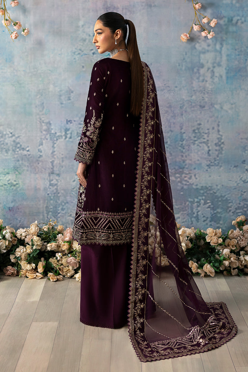 Gulaal | Celeste Velvet 24 | Plum - House Of Hania
