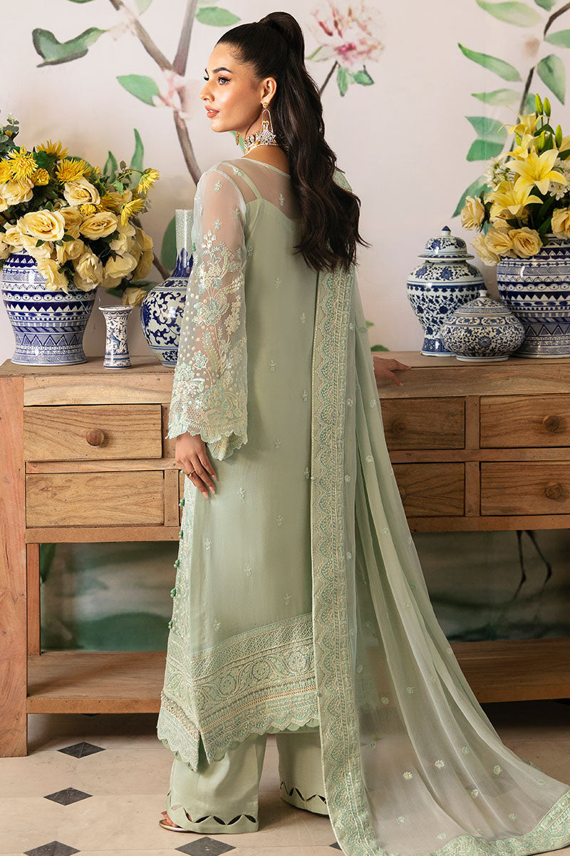 Gulaal | Embroidered Chiffon 24 | Jade - House Of Hania
