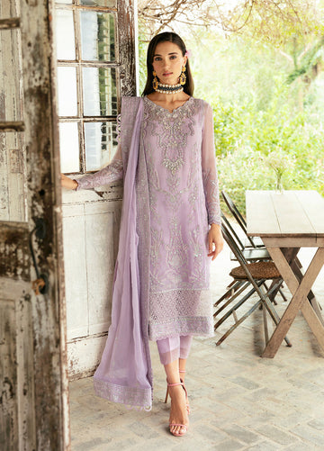 Gulaal | Embroidered Chiffon Eid Collection | VIOLA - House Of Hania