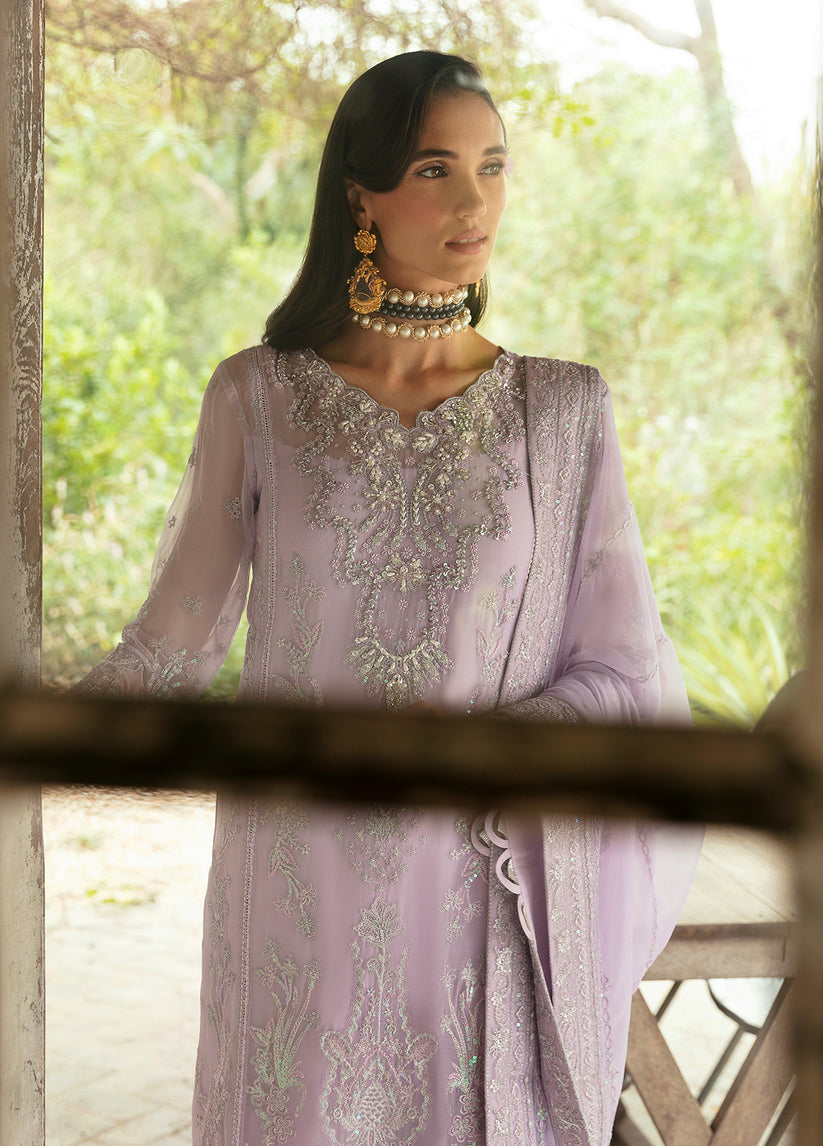 Gulaal | Embroidered Chiffon Eid Collection | VIOLA - House Of Hania