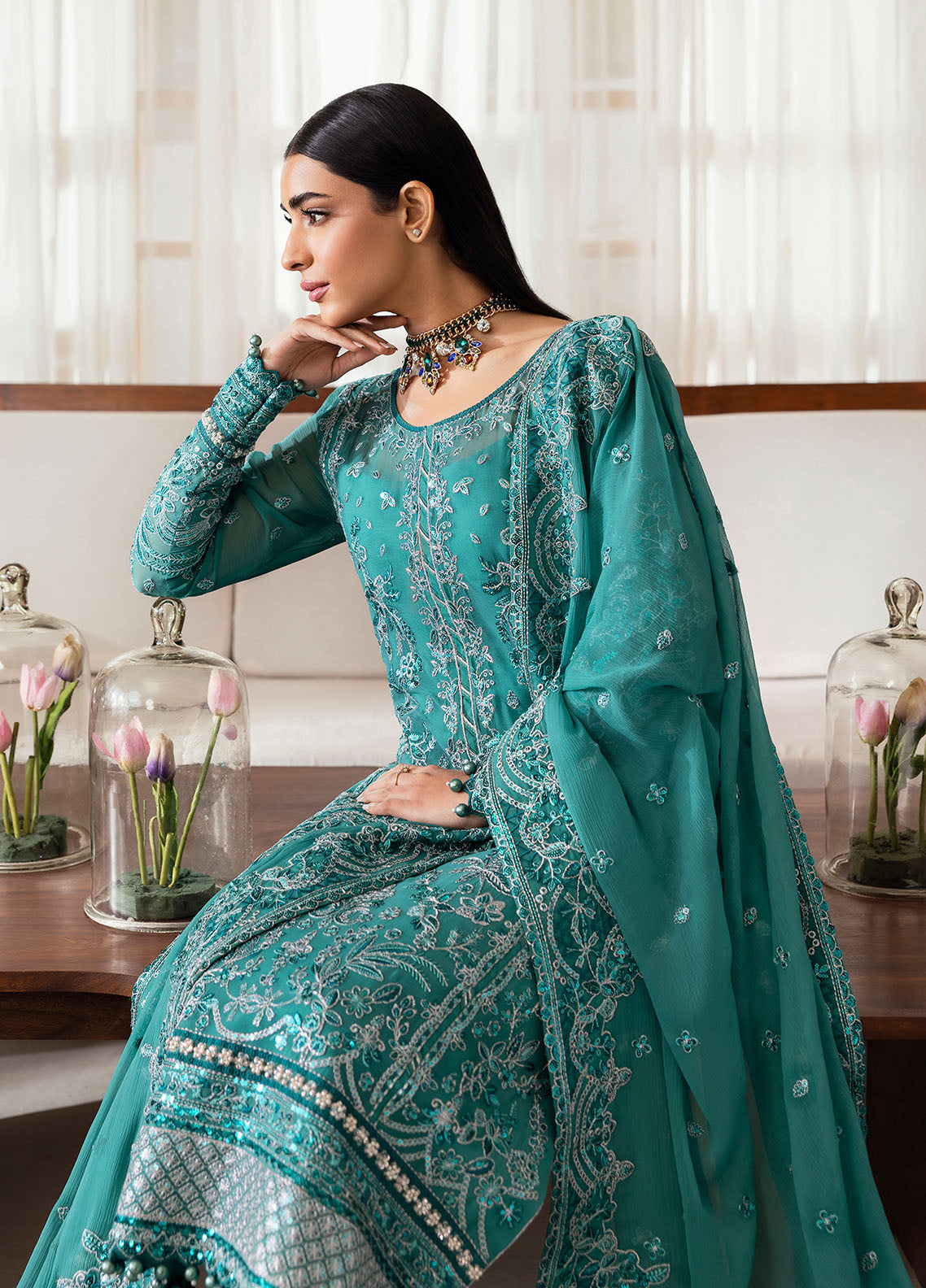 Gulaal | Reverie Embroidered Chiffon | MIRAL - House Of Hania