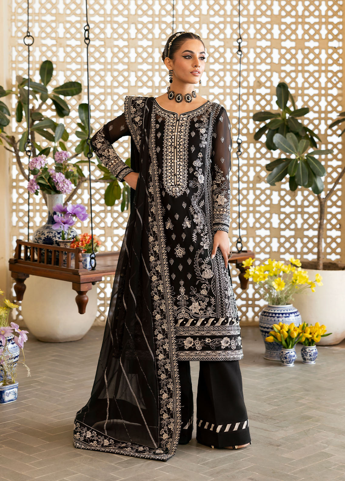 Gulaal | Reverie Embroidered Chiffon | NYRA - House Of Hania