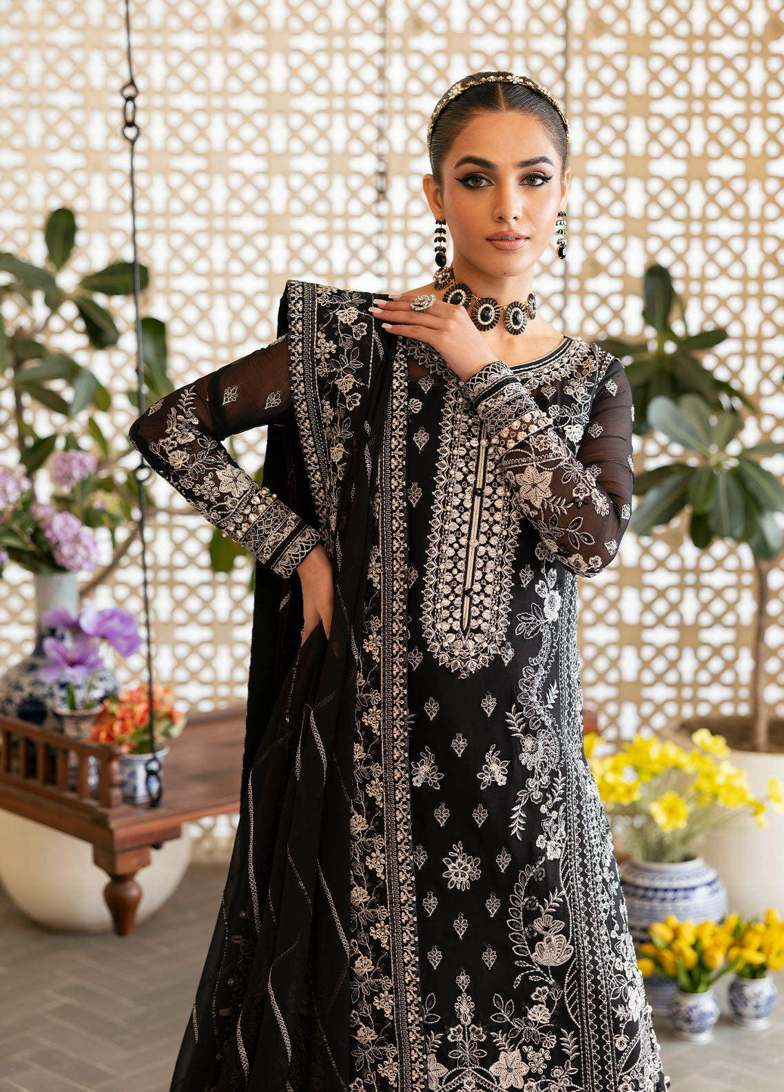 Gulaal | Reverie Embroidered Chiffon | NYRA - House Of Hania