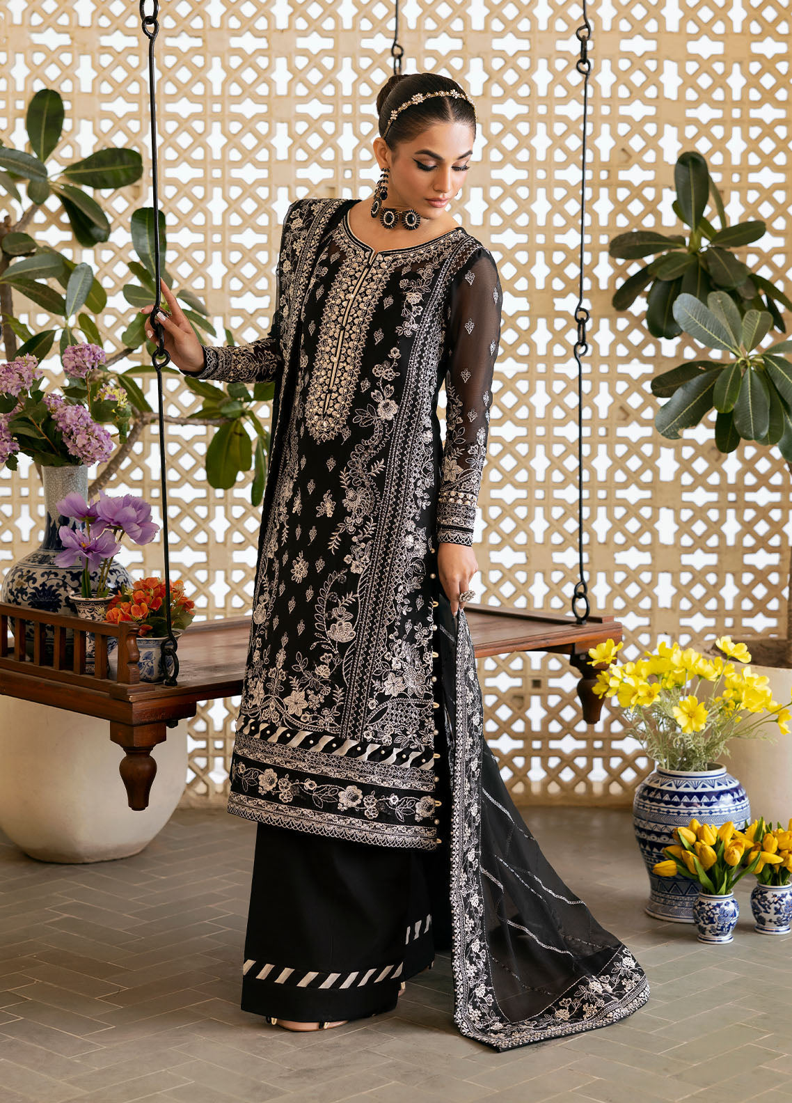 Gulaal | Reverie Embroidered Chiffon | NYRA - House Of Hania
