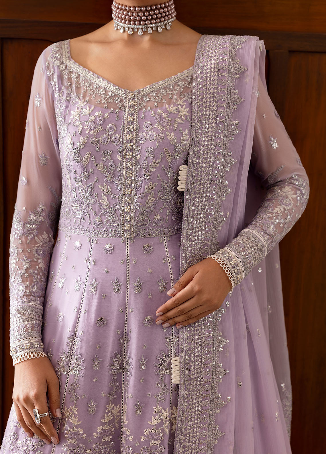 Gulaal | Reverie Embroidered Chiffon | PAREESA - House Of Hania