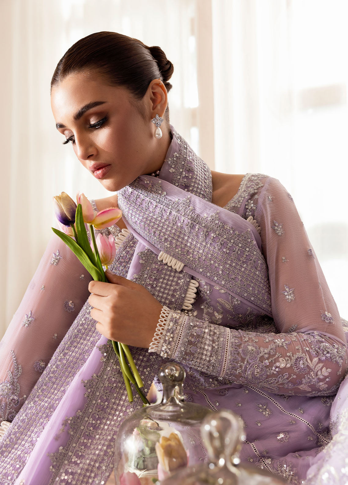 Gulaal | Reverie Embroidered Chiffon | PAREESA - House Of Hania