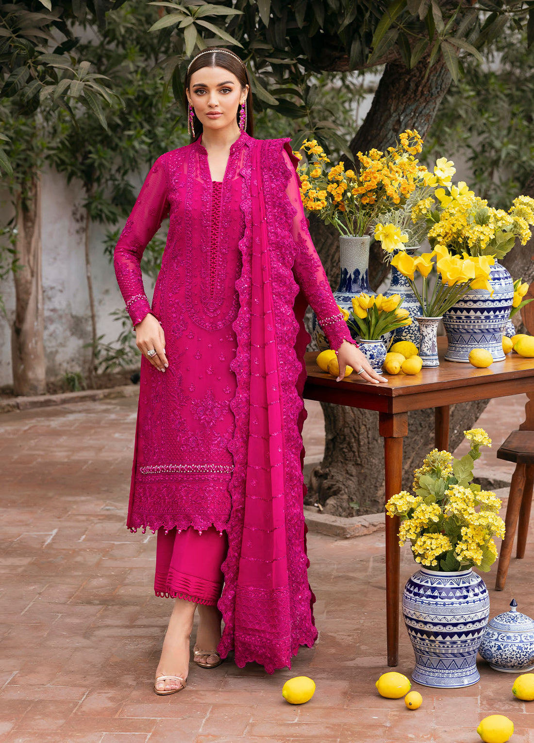 Gulaal | Reverie Embroidered Chiffon | ZEVIRA - House Of Hania