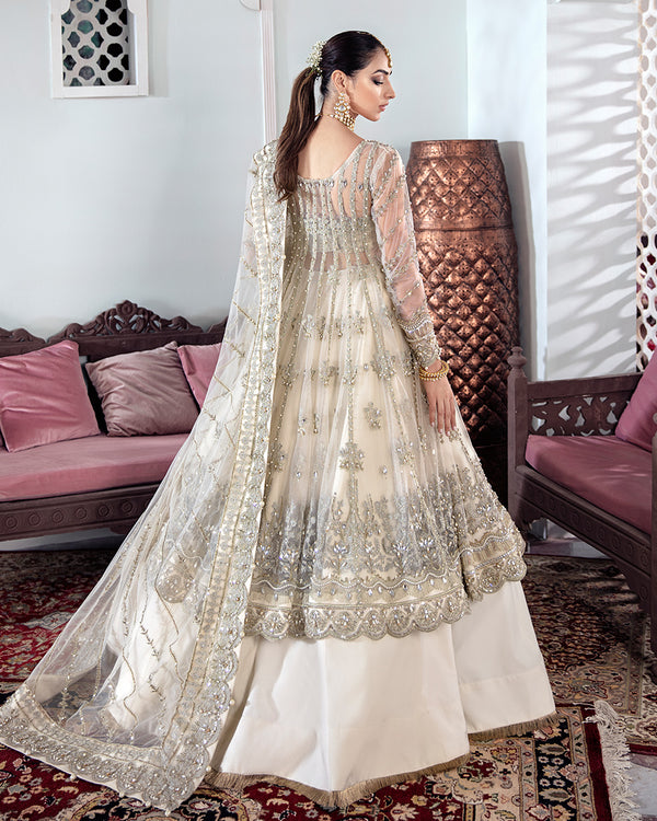 Gulaal | Wedding Formals | MEERAL EMBROIDERED NET 3-PIECE SUIT WS-22 - House Of Hania