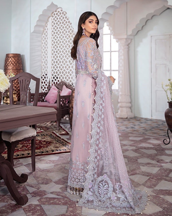 Gulaal | Wedding Formals | NAAZ EMBROIDERED NET 3-PIECE SUIT WS-09 - House Of Hania